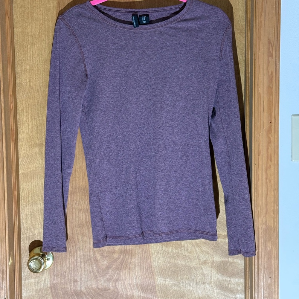 Cynthia Rowley Heathered Purple Long Sleeve Top